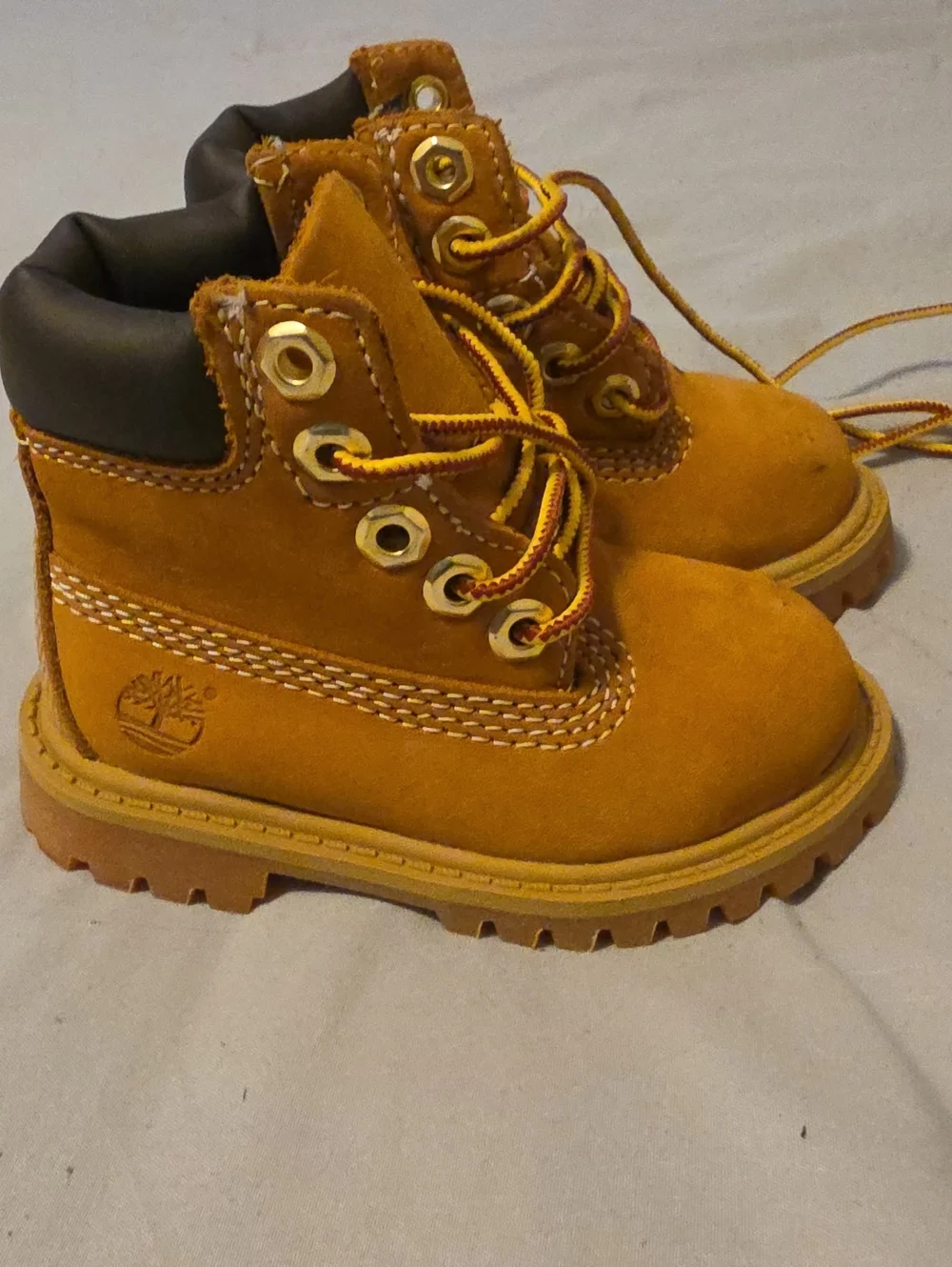 Timberland Kids Wheat Suede Lace-Up Boots